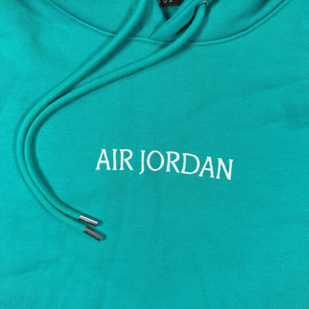 Jordan Air Jordan Mens XL Teal Pullover Hoodie Embroidered Logo Casual Athletic - Picture 3 of 15
